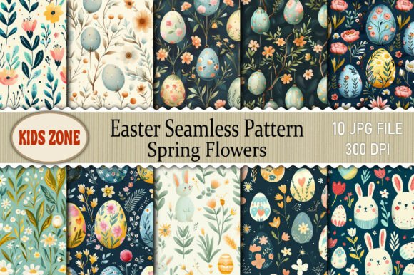 Download Easter Seamless Pattern Spring Flowers - Flowers Collection