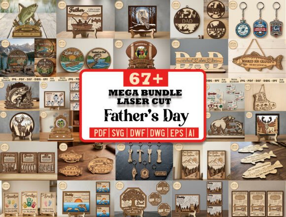 Download Father's Day Laser Cut Bundle Svg - Father Collection