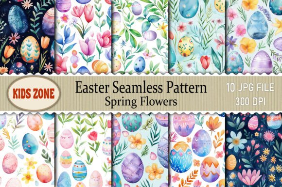 Download Easter Seamless Pattern Spring Flowers 2 - Flowers Collection