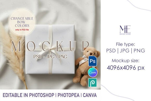 Download Wrapping Paper Mockup PSD PNG Canva - Wrapping Collection