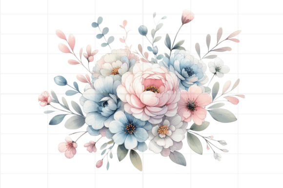 Download Watercolor Colorful Flowers Bouquet - Flowers Collection