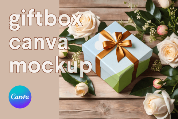 Download Gift Box Wrapping Paper Canva Mockup - Wrapping Collection
