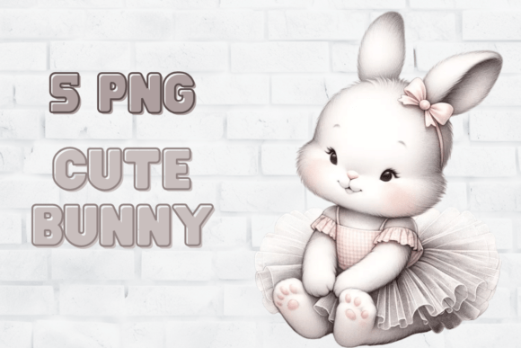 Download Cute Bunnies in Tutu, Baby Rabbit Decor - Cute bunnies Collection