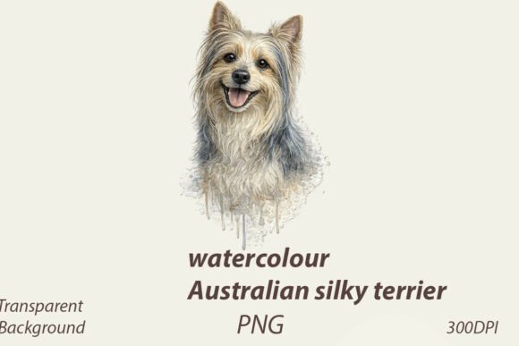Download Watercolour Australian Silky Terrier Dog - Silky Collection