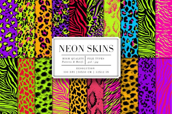 Download Neon Skin | 20 Seamless Patterns - 20 seamless patterns Collection
