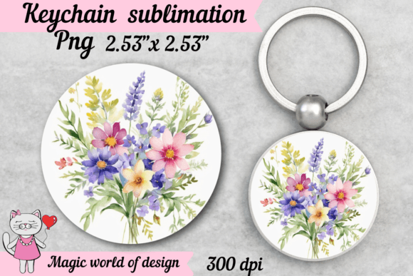 Download Wildflowers Sublimation Printing Round - Flowers Collection