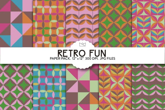 Download Retro Fun Wrapping Paper, Retro Digital - Wrapping Collection