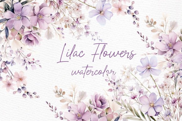 Download Watercolor Lilac Flowers Png Lilac Png - Flowers Collection