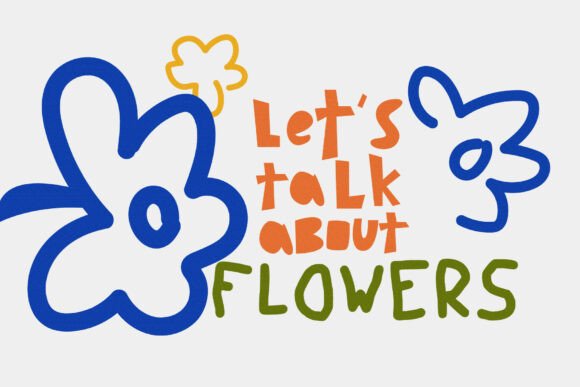Download Vibrant Groovy Doodle Flowers Clipart - Flowers Collection