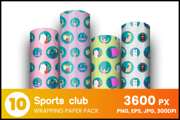 Download Sports Club Wrapping Paper - Wrapping Collection