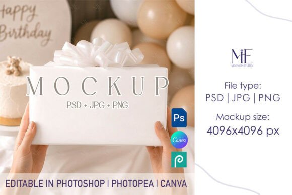 Download Gift Box Mockup, Wrapping Paper PSD - Wrapping Collection