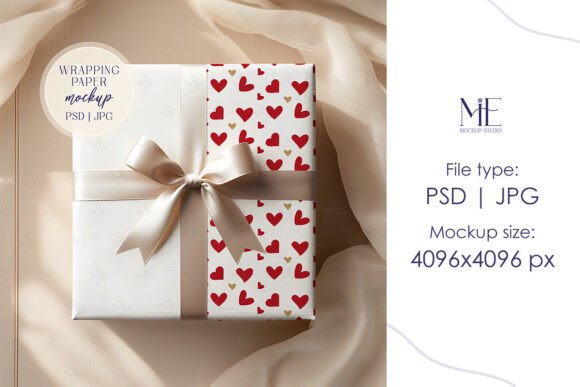 Download Wrapping Paper Mockup, Gift Paper Mockup - Wrapping Collection