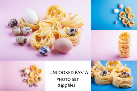 Download Uncooked Tagliatelle Pasta with Eggs - Tagliatelle Collection