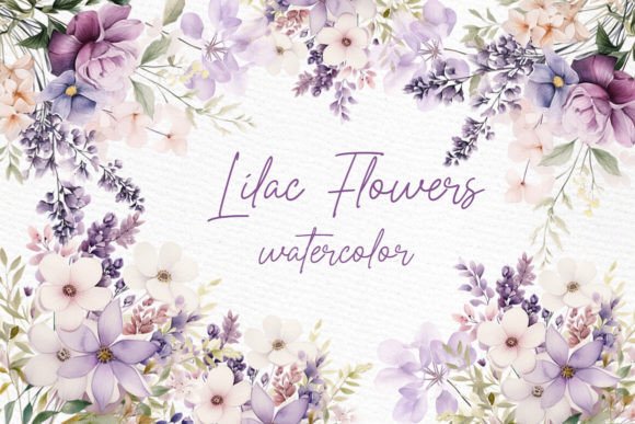 Download Watercolor Lilac Flowers Png Spring Png - Flowers Collection