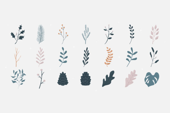 Download Winter Floral Decorative Foliage Flowers - Flowers Collection
