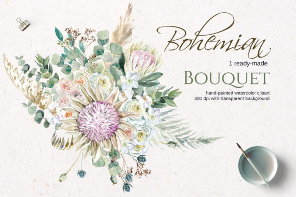 Download Bohemian Flowers  Bouquet - Bohemian flowers Collection