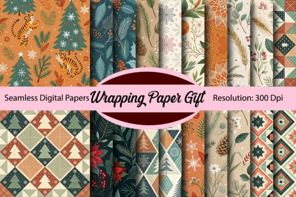 Download Wrapping Paper Gift Digital Paper - Wrapping Collection