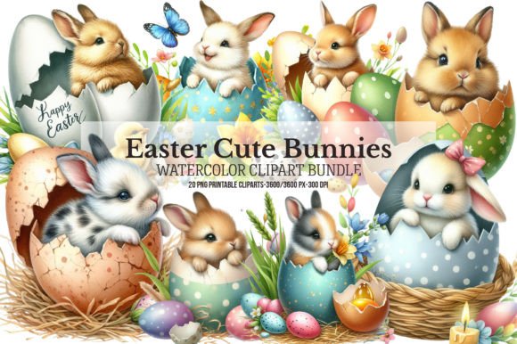 Download Easter Cute Bunnies Sublimation - Cute bunnies Collection