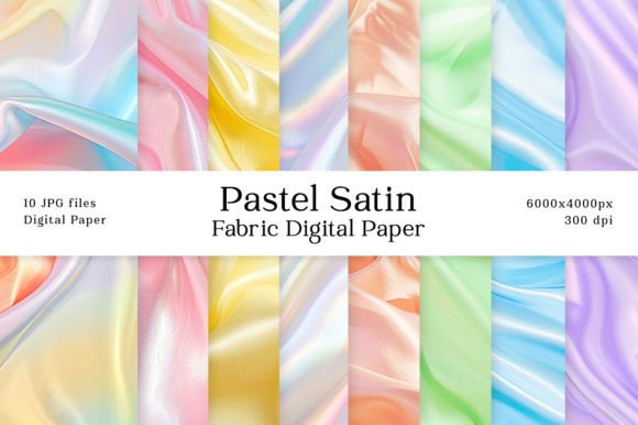 Download Pastel Silky Satin Fabric Digital Paper - Silky Collection